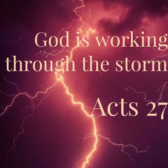 God is Working Through the Storm