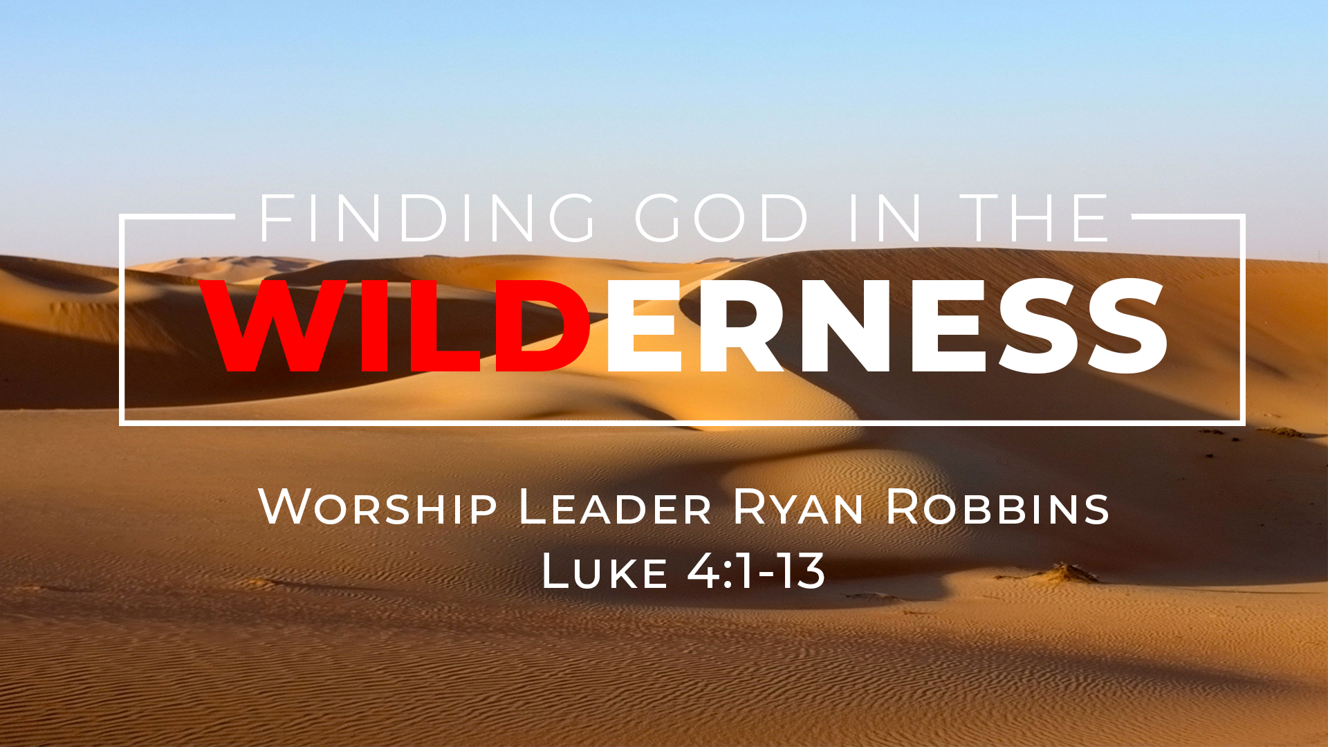 Finding God in the WILDerness